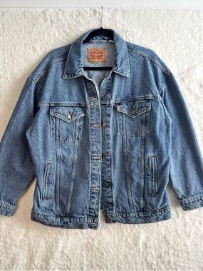 Levi’s Denim Trucker Jacket Women’s XL Cotton Pockets Classic 90s Vintage Style